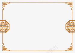 中国风黄色装饰框素材