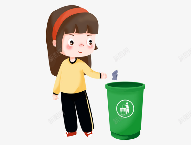 校园小女孩扔垃圾png免抠素材_88icon https://88icon.com 小女孩 校园 垃圾 环保