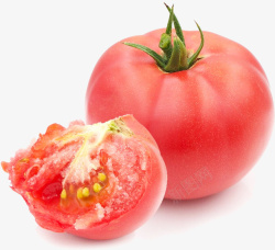 新鲜美味的西红柿特写镜头素材