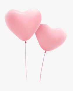 粉色心形优惠券爱心气球节假喜庆心心相依红心粉色心高清图片