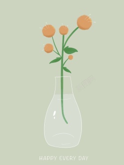 肌理感临摹花瓶插画高清图片