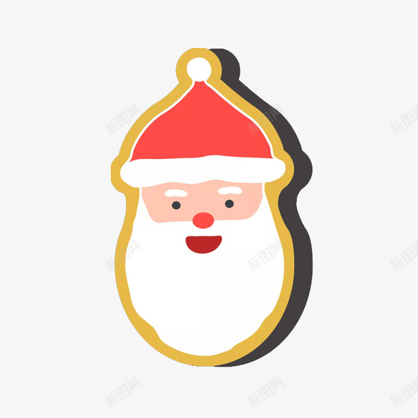 曲奇饼干风格圣诞老人头像png免抠素材_88icon https://88icon.com 圣诞节 圣诞元素 免扣素材 透明元素 圣诞老人