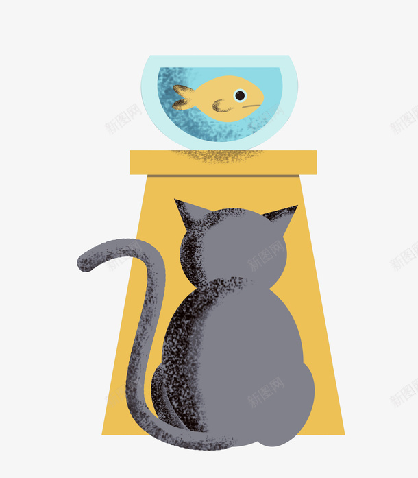 猫插画手绘噪点插画png免抠素材_88icon https://88icon.com 猫 插画 手绘 噪点插画