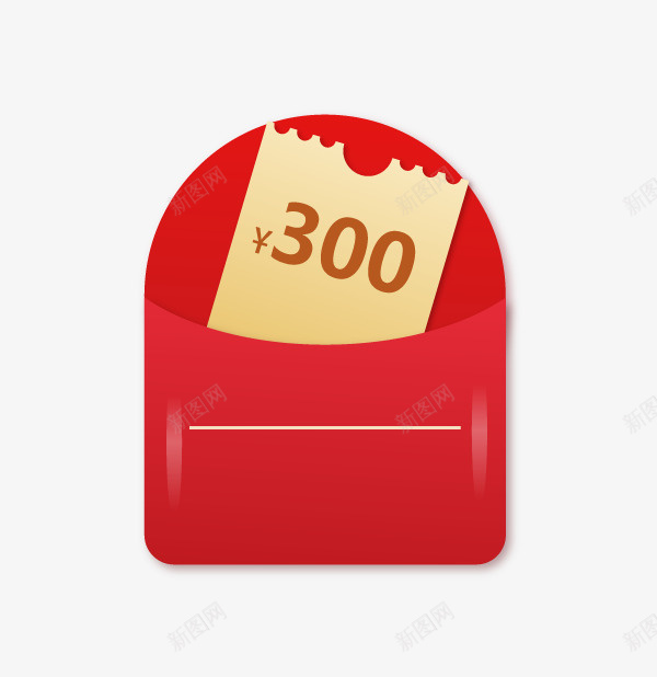 活动300元红包png免抠素材_88icon https://88icon.com 活动红包 红包素材 500红包 五百元红包 红色红包 气氛红包