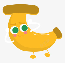 搞笑香蕉香蕉卡通形象高清图片