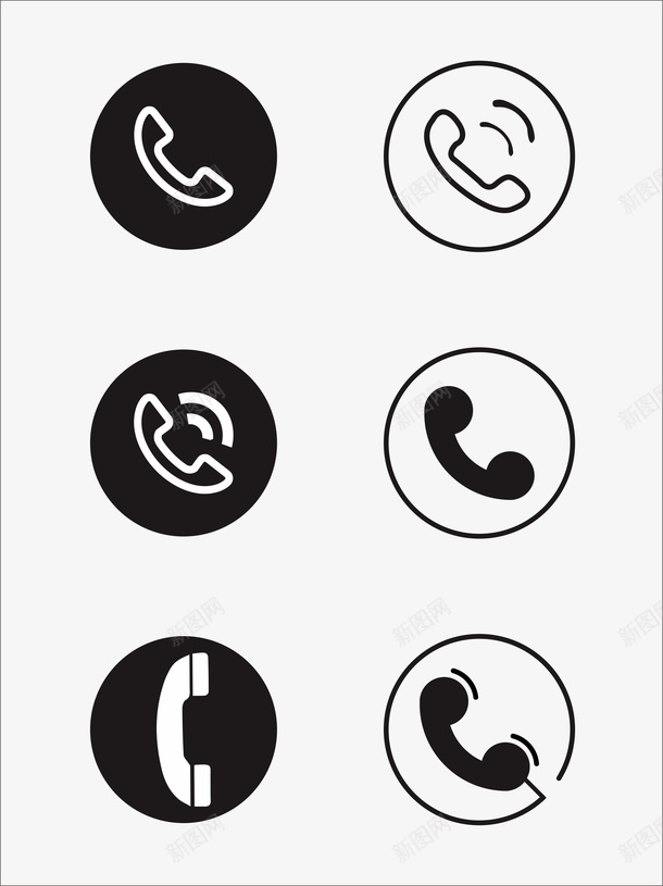 电话图标各种cdr免抠素材_88icon https://88icon.com 动漫图标 可修改 图标 圆形 电话