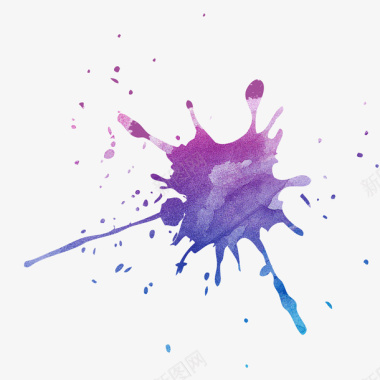 墨水矢量素材紫色的墨水滴图标