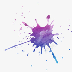 滴在水中的墨水紫色的墨水滴高清图片