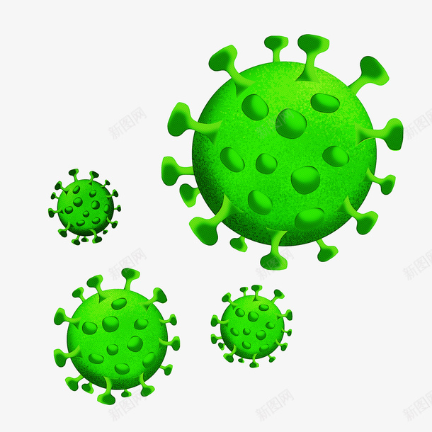 可怕流感爆发免扣细菌psd免抠素材_88icon https://88icon.com 绿色病菌 病毒 病菌 癌细胞 流感 细菌 感染