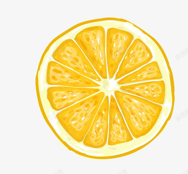 手绘卡通切片柠檬png免抠素材_88icon https://88icon.com 手绘 柠檬 卡通 黄色