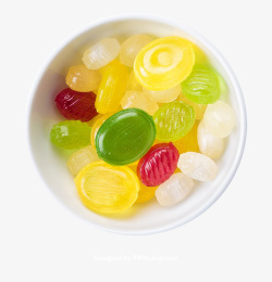 碗里的彩色糖果素材