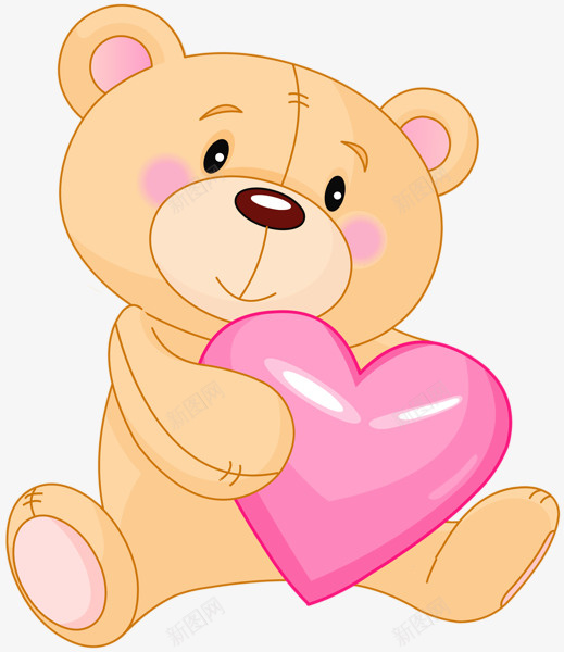 抱着爱心的可爱小熊psd免抠素材_88icon https://88icon.com 抱着爱心的可爱小熊 小熊 可爱熊 抱枕 粉色 熊