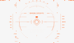 橙色飞行器抬头显示HUD科幻素材