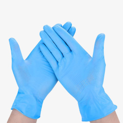 蓝色手势一次性手套手套高清图片