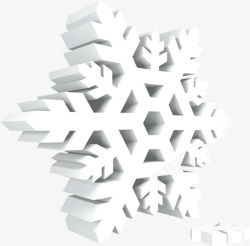 立体雪花矢量素材C4D立体雪花漂浮高清图片