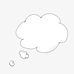 思考气泡简约云对话框气泡云高清图片
