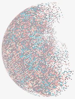 圆碎片科技碎片地球高清图片