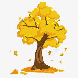 秋天黄色树木素材