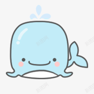 可爱卡通鲸鱼免抠元素png免抠素材_88icon https://88icon.com 免抠 卡通 可爱 海鲜 鲸鱼