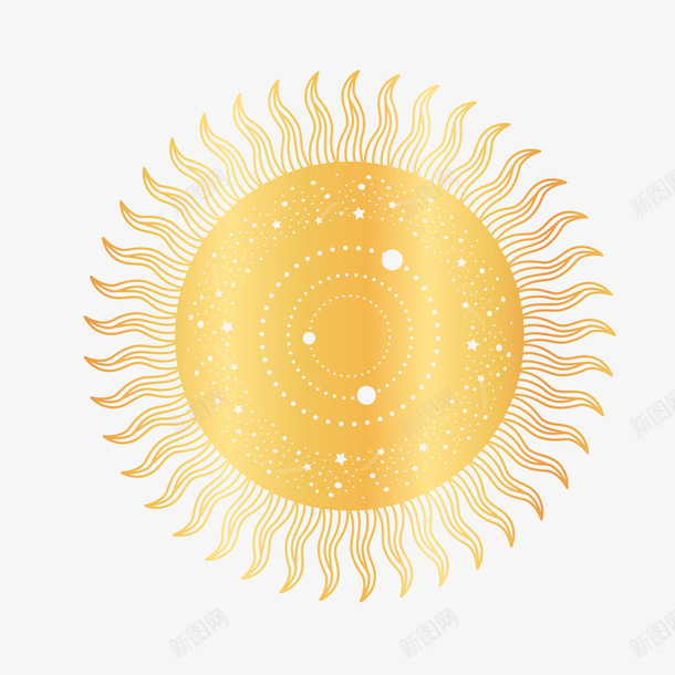 金色太阳免抠图标png免抠素材_88icon https://88icon.com 免抠 几何 图标 太阳