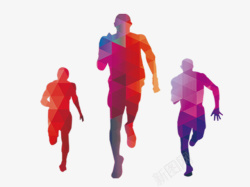 奔跑剪影三个奔跑的男人剪影高清图片