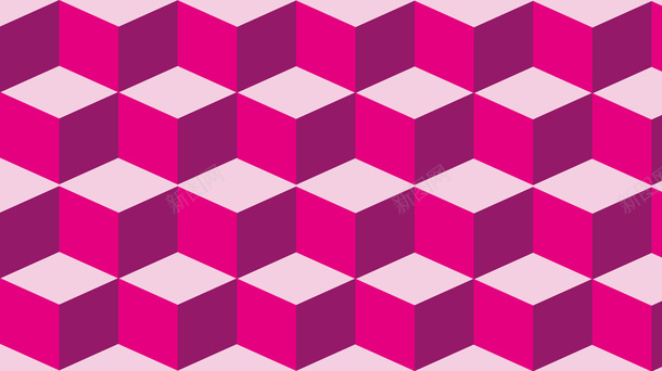 条纹粉色立体空间图形图标