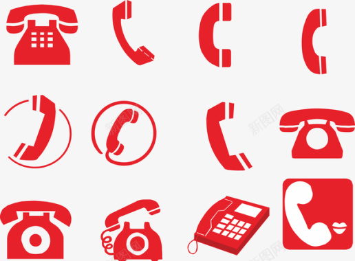 商务小元素电话符号素材库图标