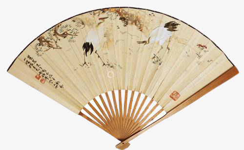 中国风国潮新年拜年仙鹤扇子png免抠素材_88icon https://88icon.com 中国风 新年 拜年 仙鹤 扇子