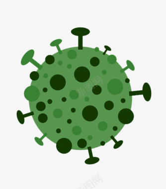细菌手绘卡通癌细胞图标