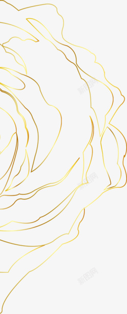 金色五瓣花金色花框花纹高清图片