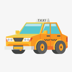 黄色taxi出租车的士素材