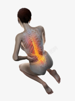 腰椎疼痛腰痛难受直不起腰素材