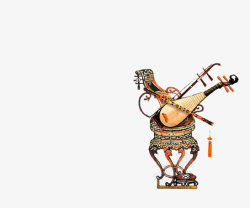 中国风古典乐器海报元素素材