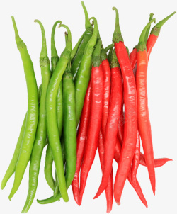线稿蔬菜辣椒绿色红色线椒高清图片