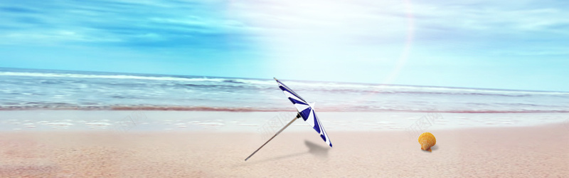 阳光沙滩banner背景背景