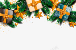 圣诞元素矢量礼盒圣诞节装饰元素高清图片
