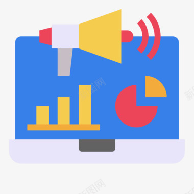 扁平风科技报告数字营销211扁平图标