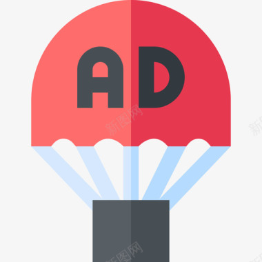 热气球广告27扁平图标