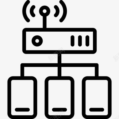 热点智能电视软件图标wifi路由器智能手机无线路由器互联网热点图标