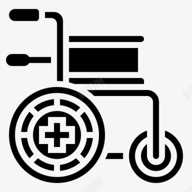 医院专用轮椅轮椅残疾人病人图标