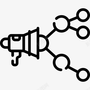 瀑布式病毒式营销数字营销207线性营销图标