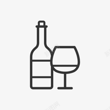 酒瓶酒杯红酒图标