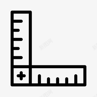 比例尺直尺绘图工具量具图标