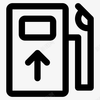 煤气油站箭头汽油柴油图标