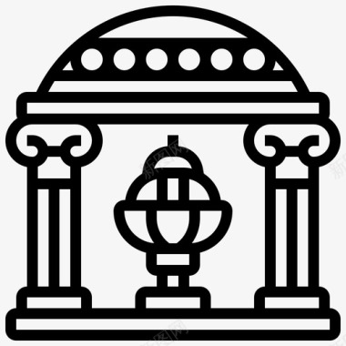 希腊建筑古代柱子图标