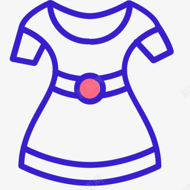 粉色小裙子裙子图标