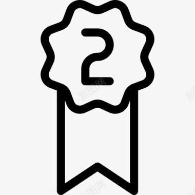 二等奖二等奖奖励46直线图标
