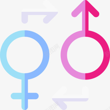 性别性别认同28平坦图标