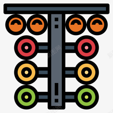 红绿配背景红绿灯卡丁车3线颜色图标