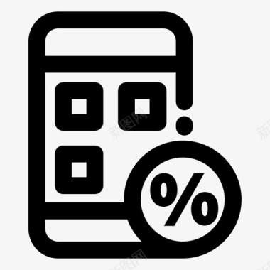 优惠金额应用程序折扣应用程序移动应用程序图标